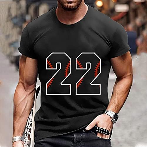 Маички за маица маица Бејзбол графички печати кошули Атлетски хип хоп новини кратки ракави памучни врвови за мажи
