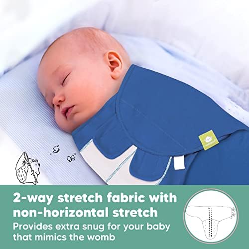 Keababies 3 -пакувања Органски бебешки вреќи за спиење и вреќи за спиење за бебиња 0-3/3-6 месеци -Новорова вреќа со свадбени -Ергономски