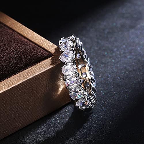 Ringвони прстени за жени за жени мода сребро ретро елегантно срце Ринестон венчален прстен накит моден дијамантски ангажман прстени