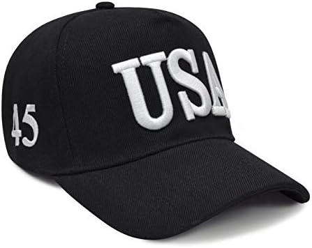 Dishexiao USA Бејзбол капа Поло Поло прилагодлива везена тато капа со американско знаме за мажи и жени
