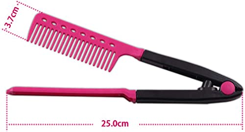 1pcs стилизирање на косата мултифункционален чешел за коса директно стилизинг чешел со облик на облик на коса, чешел за нега на коса, розова