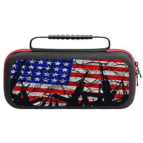 Пиштол на американскиот случај за складирање на знамето за конзола за игри и додатоци, патувајќи торбичка торба за торбички