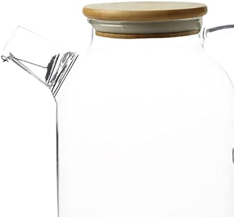Ｋｌｋｃｍｓ Стаклен чајник ладен котел анти-скалд рачка со замрзнат боросиликат за сок од чај, висока