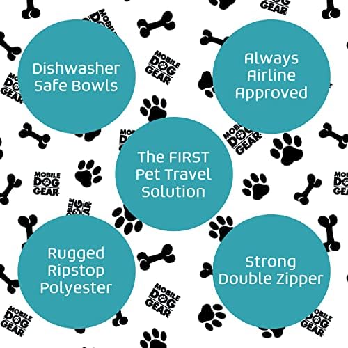 Мобилна Опрема За Кучиња, Еднонеделна Патна Торба За Кучиња За Средни И Големи Кучиња, Вклучува 2 Обложени Носачи На Храна и 2 Склопувачки