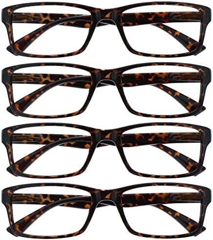 Компанијата Очила За Читање Црна Сина Кафеава Сива Виолетова Читателите Вредност 4 Пакет Дизајнер Стил Машки Жени RRRR92