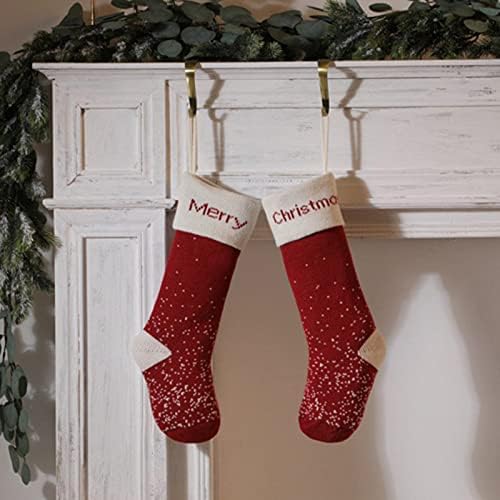 Декорација на чорапи за вреќи Божиќна чорапска чорап за подароци за плетење чорапи за чорапи за купови хартија Божиќни украси поставени