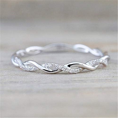 Womenените ветуваат прстен изопачен облик дијамантски ангажман прстен за редење на свадбен бенд за женски годишнини прстени