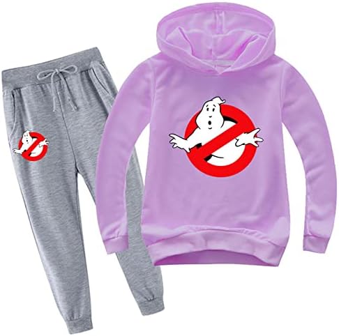 Huanxa Момчиња девојчиња Ghostbusters памучни дуксери и долги панталони сет-казните џемпери на џемпери облеки за деца за деца