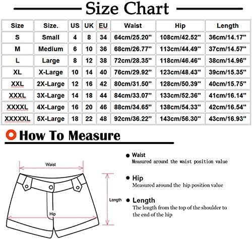 HGCCGDU плус големина Постелнини шорцеви за жени 2023 случајно лето замотано еластично половината со високи половини со панталони со џебови со
