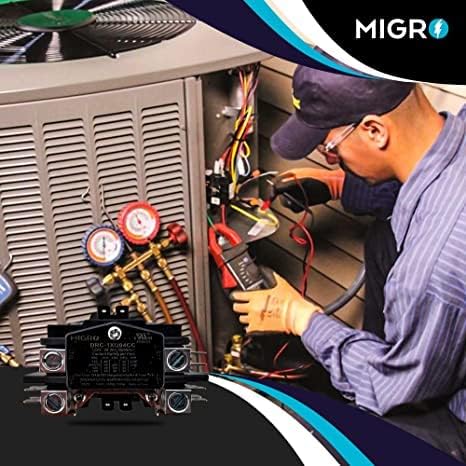 Migro 40 AMP 1 Pole NEMA 600V HVAC Тешка дефинитивна цел Контактор - 24V калем, моторно оптоварување 40А и оптоварување на осветлување