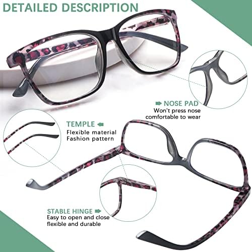 Прогресивни Очила За Читање Со Повеќе Фокуси Блокирање На Сина Светлина За Жени, Мултифокални Читатели Против Напрегање На Очите Со Пролетна