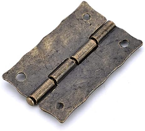 ZGJHFF 4PCS Антички фиока за дрвени кутии Кабинет мини шарки + бронзени шипки за заклучување за заклучувања за накит