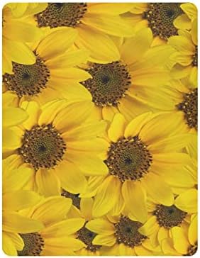 Алаза жолта сончоглед шема цветни цвеќиња од креветчиња за креветчиња опремени со басинет лист за момчиња бебе девојчиња дете,