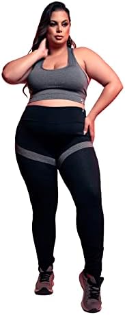 Облека за вежбање со големина на Brafit Women's Plus со големина 2 парчиња хеланки и врвни поставени хеланки на јога поставени од X-large до 5x