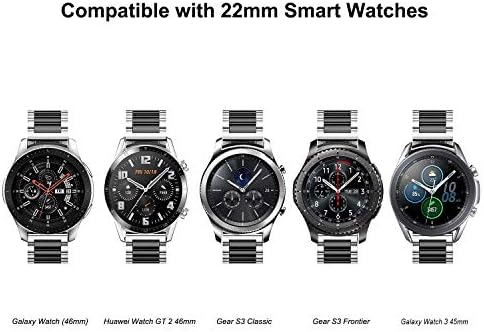 iiteeology Компатибилен За Samsung Galaxy Watch Bands 46mm, Galaxy Watch 3 Бендови 45mm, Нерѓосувачки Челик Бенд За Samsung Galaxy Watch SM -