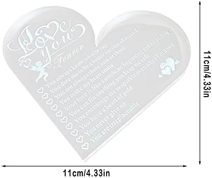 Loveубовни подароци срцев ден кристално облик на украси украси на в Valentубените транспарентни Денот на вineубените акрилно срце признание