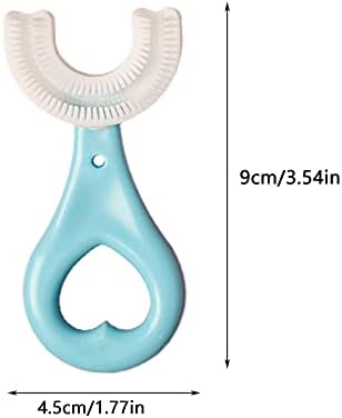 Четка за заби dbylxmn облик на четка за заби темелно срце/овално за 360 ° U деца чистење U-форма за деца за деца бања производи за