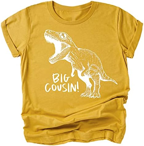 Големи маици со диносаурус за братучеди за девојчиња и момчиња забавни семејни облеки