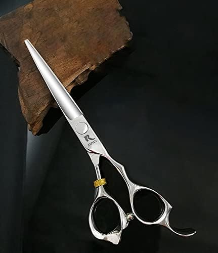 Ножици за сечење на коси од кокошката „Ромонс“ - јапонски ножици од салон од не'рѓосувачки челик - вкупна должина од 5,5 ”инчи - завртка за затегнување на фино прилаг