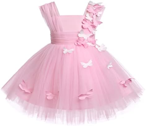 Бебе дете девојче Тул Туту фустан пеперутка цвет девојка свадба официјална роденденска облека за торта со кршење фустани