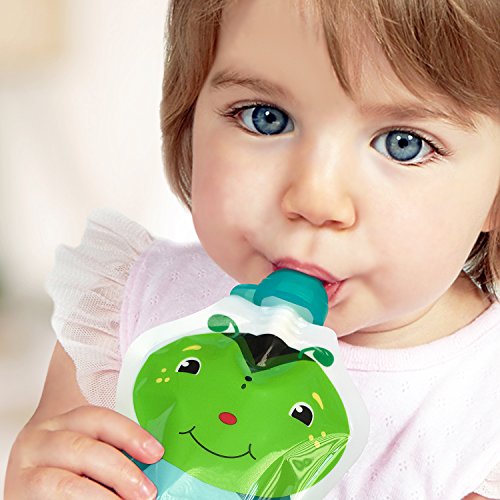 ChooMee Poftsip Храна Торбичка Блузи | 4 Бои + Виолетова случај | Спречување На Истури И Заштита На Устата На Децата