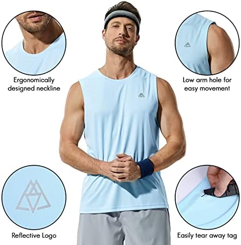 Резервоар за вежбање на мажите Хаимонт врвот суво вклопување на 50 маички без ракави за пливање, трчање, пешачење, плажа
