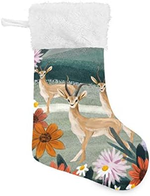 Пимилагу Антилопи Божиќни чорапи 1 пакет 17,7 , виси чорапи за Божиќна декорација