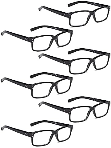 Лур 6 пакува класични очила за читање + 3 пакувања метални очила за читање на полу-раб