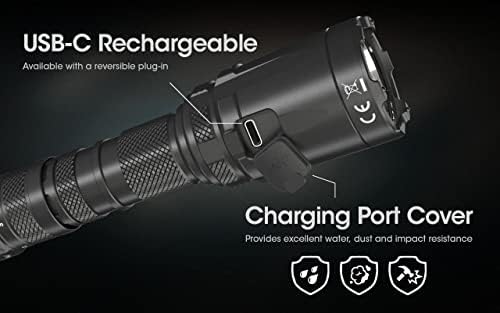 Вклучен Flashlight Flashling Smartring на Nitecore SRT6i-2100 Lumens W/ 2x Extra NL2150HPI батерија, кабел за полнење на футрола и еко-сенса