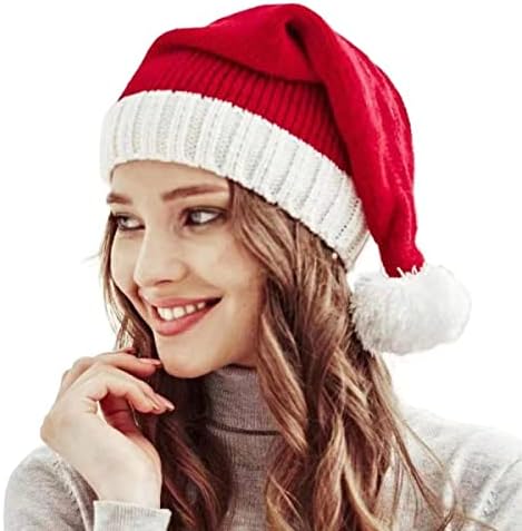 Бебе Дедо Мраз родител-дете Божиќни капи за деца за деца возрасни новороденчиња зимски топло плетено капа Божиќни подароци