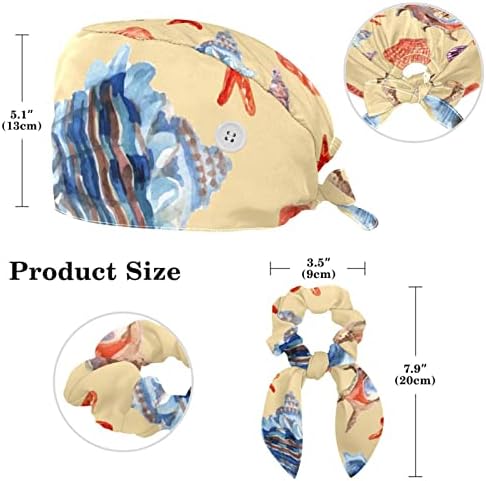 Смешна starвездена рибизла рак рак океански светски прилагодлив буфан капи Капчиња Работна капа со лак за коса