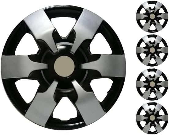 Копри сет од 4-та тркала од 16 инчи сребро-црни хабкап Snap-on одговара на Citroen