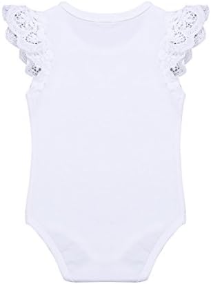 Iefiel новороденче девојче Основно руфли кратки ракави памук ромпер боди со врвови кошули летна облека