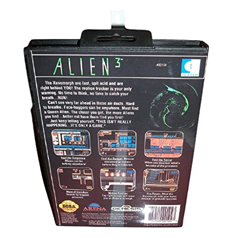 Aditi Alien 3 Us Cover со кутија и прирачник за Sega Megadrive Genesis Video Game Console 16 bit MD картичка