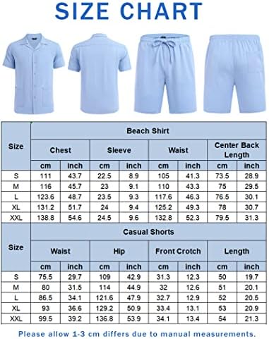 Коофанди маички со 2 парчиња кошула постави редовно копче за кратки ракави, двојно кошула, одговара на обична облека за маици на плажа,