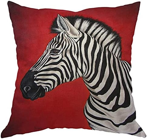 Чудата за чудо зебра фрлаат перници за африкански црни бели ленти диви животни егзотични куќи за перничиња за диви животни за кауч, кревет