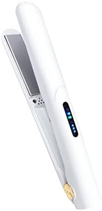Безжичен затегнување на косата Преносно мини рамен железо со батерија за полнење со USB 2600mAh 2 во 1 затегнување на косата и виткање Анти-скалд