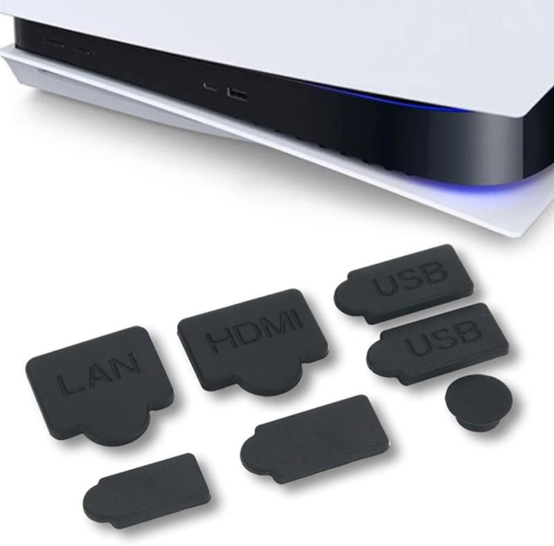 Lfg❀7pcs Силиконски прашина приклучува USB HDM интерфејс анти-корица за конзола за игри PS5