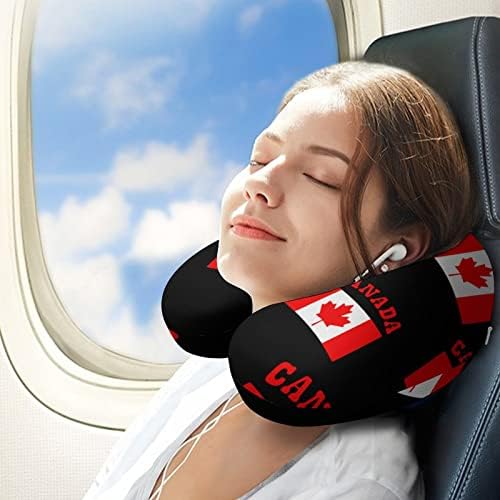 Канада Знаме Патување Вратот Перница Меморија Пена Потпирач За Глава За Спиење Поддршка Да Се Упатат Кон Авион Автомобил Канцеларија Дома