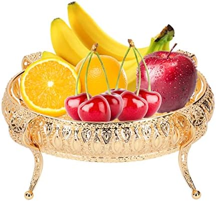 Поддршка за златно овошје Buachois, легура на цинк, ретро стил, чинија за бонбони, фиоки за цели на домаќинства, овални закуски