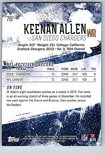 Фудбал NFL 2014 Topps Fire 78 Keenan Allen NM-MT+ Chargers