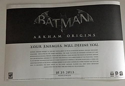 Бетмен Аркам Потекло 11,5 X17 Оригинален промо постер SDCC 2013 LE 4199/5000