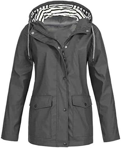 Womenените цврста водоотпорна јакна од дожд плус големина на отворено ветровидолифно качулка, обичен скијачки скијачки јакни, планински