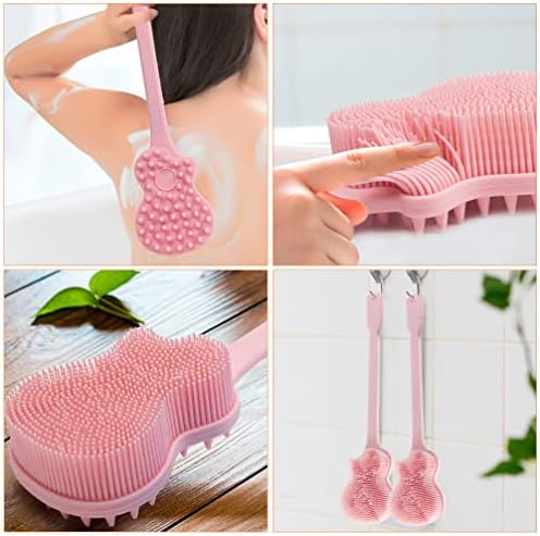 Исцелување на телото на телото ексфолирајќи го телото чистач бања сунѓер за грб, рачка за туширање, четка за туширање за жени