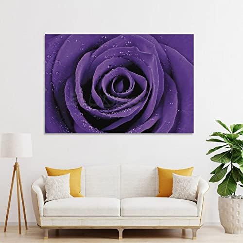 Bludug Canvas Print Purple Rose постер ботаничка уметност постер платно платно постери и отпечатоци wallидни уметнички слики за дневна соба
