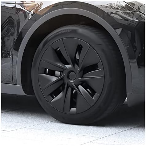 4PCS компатибилен со Tesla Model Y 2023-2020 надграден 19-инчен ABS тркало Hubcap комплет за замена на автомобили HubCap Автомобилско тркало за