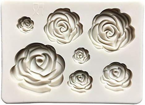 2 ПАРЧИЊА Розови Цвеќиња Силиконски калапи Торта чоколадна мувла Свадбена Торта Алатки За Украсување Фондан Шеќерна Торта Калапи