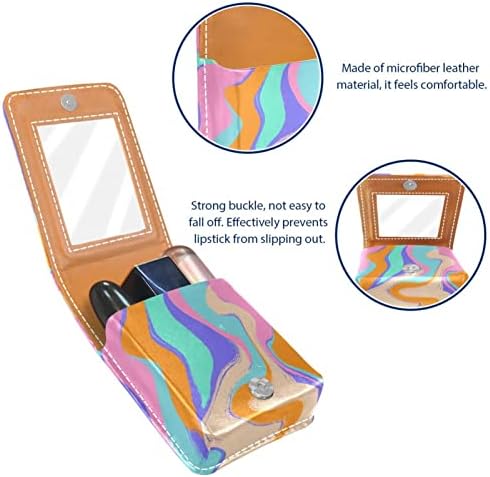 Кармин за шминка ОРИУКАН торба ЗА кармин со огледало пренослив торбичка за складирање кармин организатор за складирање сјај за усни, Модерна
