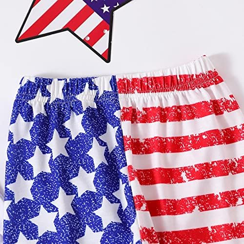 Hiusmilekid Daydence Day Денот на девојчето девојче облека 4 -ти јули облеки во Америка знамето Бебе bellвончето панталони сет панталони