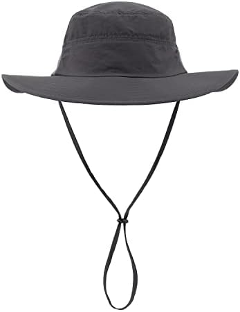 Дома претпочитаат UPF50+ Менс Сонце Шаша Широк риболов капа со капакот на вратот од вратот